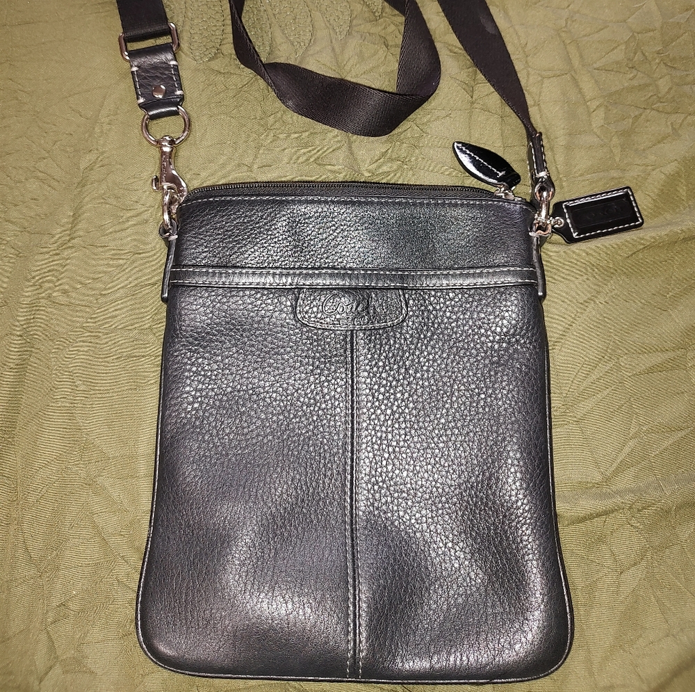 Coach black small messenger type bag like new condition